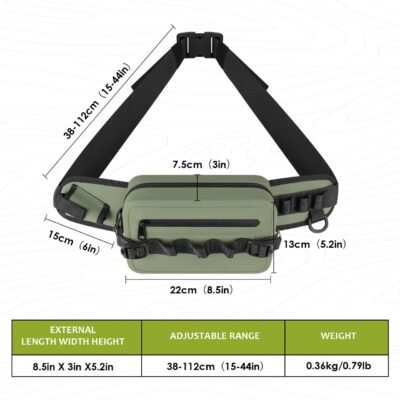 Waterproof Fishing Fanny Pack for Man 3.3L Fly Fishing